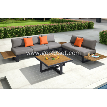 Popular nice platform wood appearance platform sofa